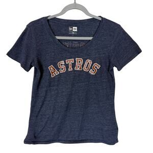 New Era Houston Astros T-Shirt Womens Small Blue #2 Alex Bregman Round Neck
